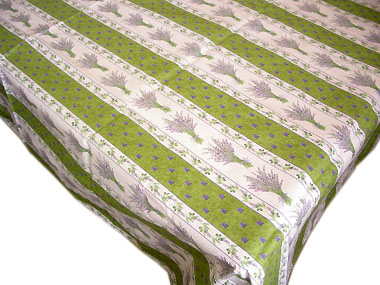 French coated tablecloth (Lavender 2009. green) - Click Image to Close
